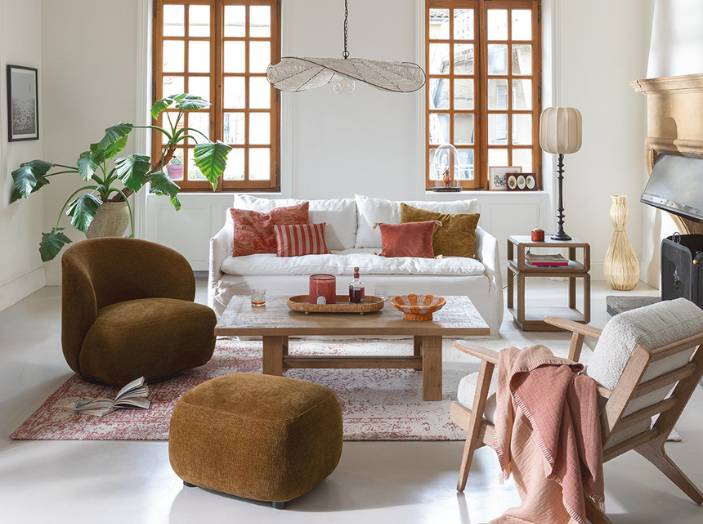 BLANC D'IVOIRE　ブランディボワール 壁掛け鏡 /ミラー41×52 Blanc d'Ivoire - Décoration d'intérieur