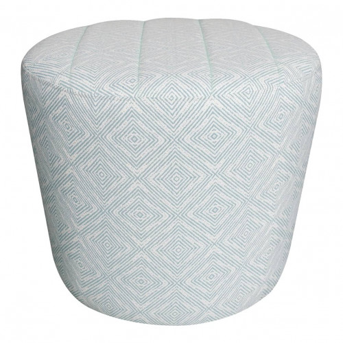 STOCKHOLM Pouf turquoise and ecru