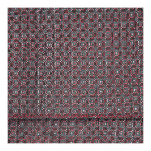 Dessus de lit SIMONETTA gris et rouge