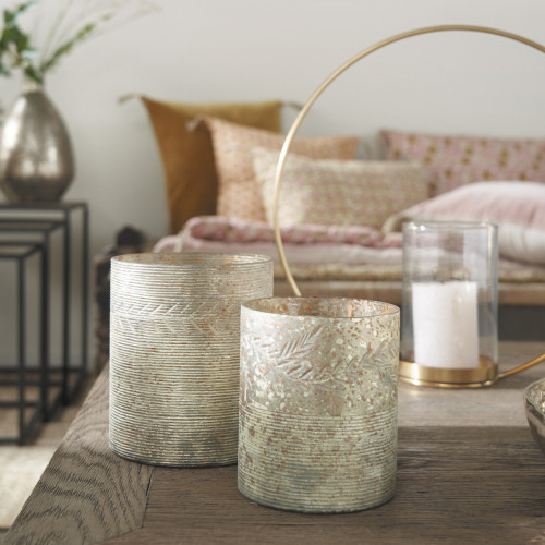 Eden Antique Matte Gold Candle Holder Vase