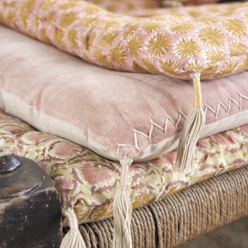 Futon FLORA coton - 180 x 80 cm - Rose