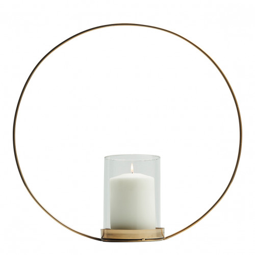 Golden Ellipse Candle Holder