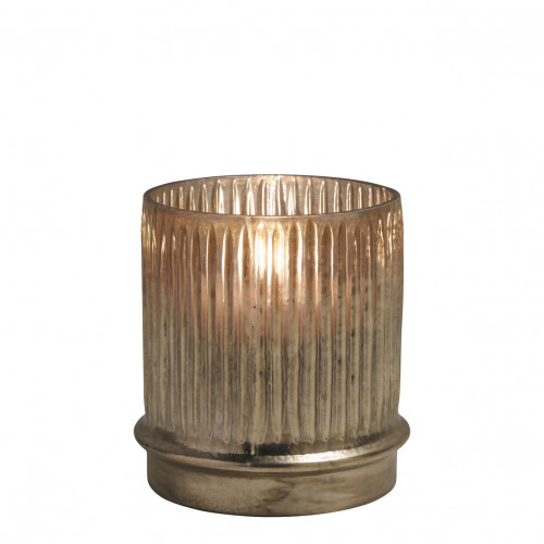 Strié Gold Candle Holder Vase