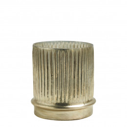 Strié Gold Candle Holder Vase