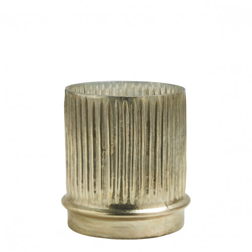 Strié Gold Candle Holder Vase