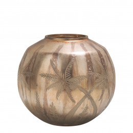 Mirage Round Matte Rose Gold Vase