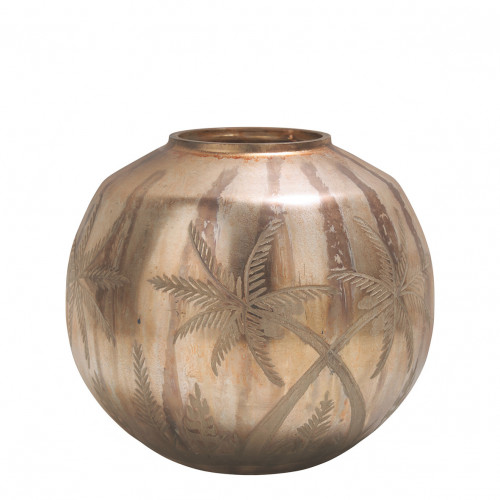 Mirage Round Matte Rose Gold Vase