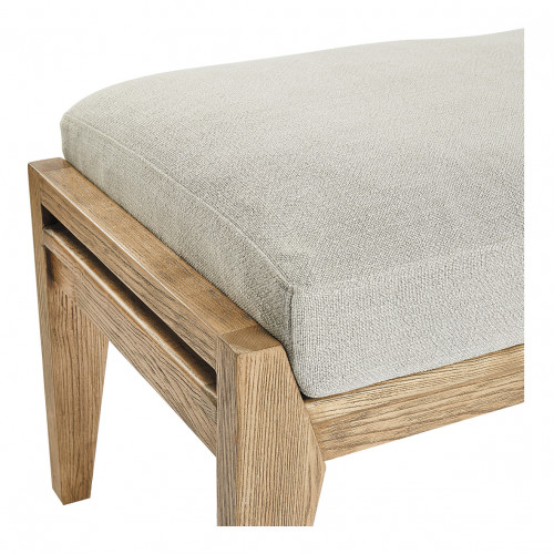 PAUL Bench with beige linen blend mattress