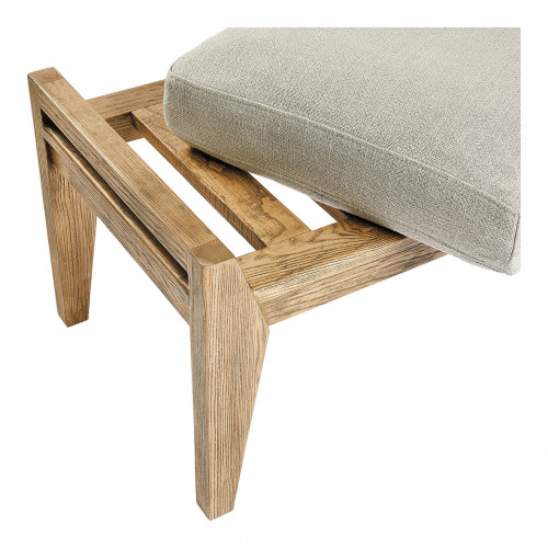 Banc PAUL et matelas en lin mélangé beige