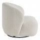 Fauteuil tournant  LISETTE en bouclette - Crème
