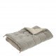 Futon MATTÉO en velours de coton et lin - 180 x 80 cm - Gris