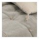 Futon MATTÉO en velours de coton et lin - 180 x 80 cm - Gris