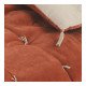 Futon MATTÉO en velours de coton et lin - 180 x 80 cm - Orange brûlé