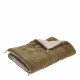 Futon MATTÉO en velours de coton et lin - 180 x 80 cm - Taupe