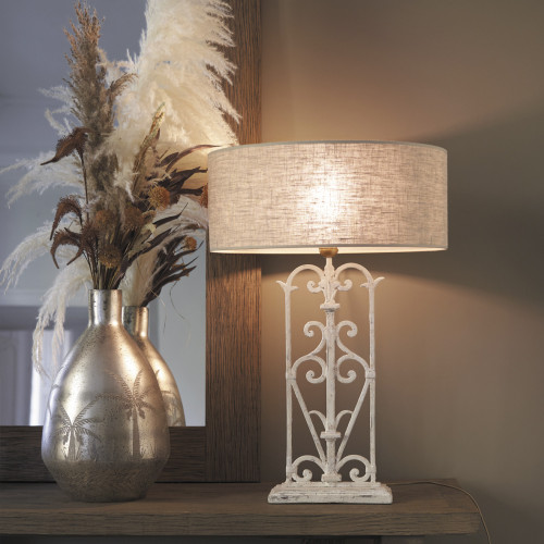 Natural linen lampshade