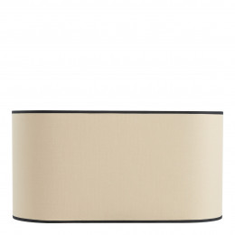 Lampshade - Beige with black trim - 48 x 23 cm
