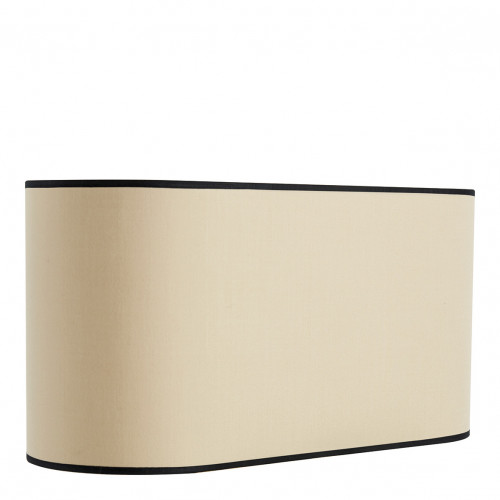 Lampshade - Beige with black trim - 48 x 23 cm