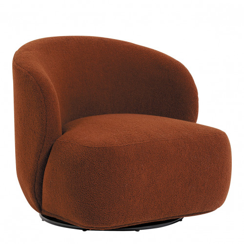 Fauteuil LISETTE en bouclette - Terracotta Fauteuil LISETTE en bouclette - Terracotta