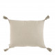 Coussin MATTEO velours et lin - Rose
