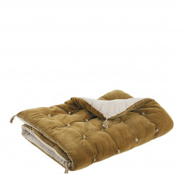 Futon MATTEO en velours de coton et lin - Bronze