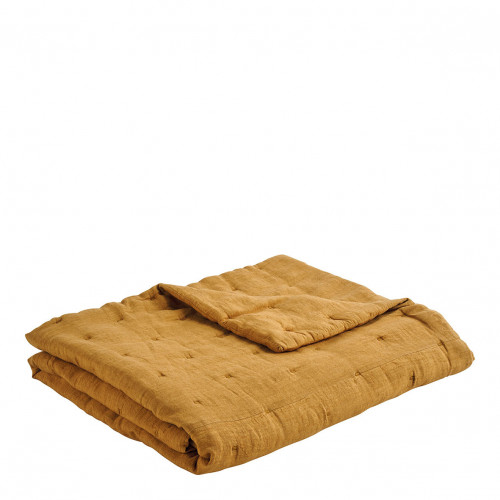 CHLOÉ Bedspread in Washed Linen - 230 x 180 cm - Saffron