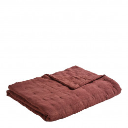 CHLOÉ Bedspread in Washed Linen - 230 x 180 cm - Terracotta