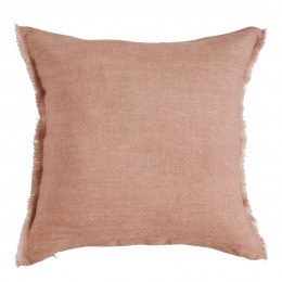 Housse de coussin CHLOÉ en lin lavé - Blush - 50 x 50 cm