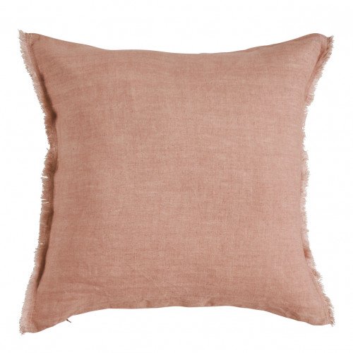 Housse de coussin CHLOÉ en lin lavé - Blush - 50 x 50 cm