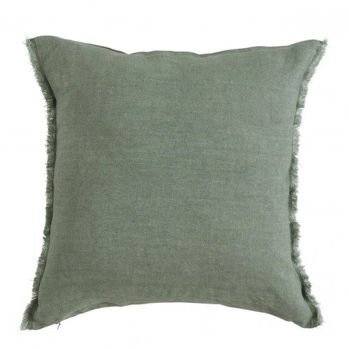 Housse de coussin CHLOÉ en lin lavé - Céladon - 50 x 50 cm