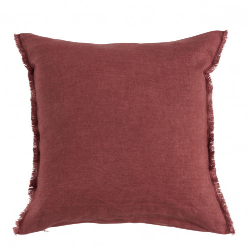 Housse de coussin CHLOÉ en lin lavé - Terracotta - 50 x 50 cm