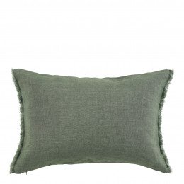 Housse de coussin CHLOE en lin lavé - Céladon - 60 x 40 cm