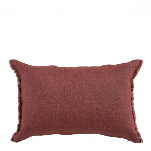 Housse de coussin CHLOÉ en lin lavé - Terracotta - 60 x 40 cm