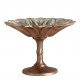 Coupe FLEUR en verre mercurisé argent antique - ⌀ 20 cm