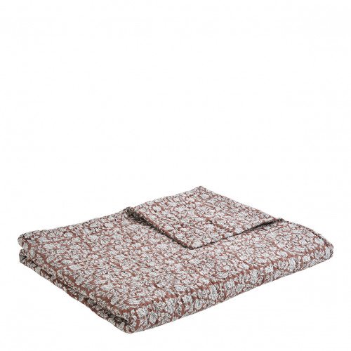 Couvre-lit ÉDEN en coton - 230 x 180 cm - Terracotta