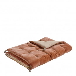 Futon MATTEO en velours de coton et lin - Blush - 180 x 80 cm