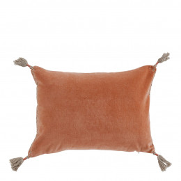 MATTÉO Cushion Cover in Cotton Velvet and Linen - Blush - 30 x 40 cm