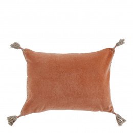 Housse de coussin MATTÉO en velours de coton et lin - Blush - 30 x 40 cm