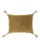 Housse de coussin MATTÉO en velours de coton et lin - Bronze - 30 x 40 cm