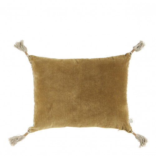 MATTÉO Cushion Cover in Cotton Velvet and Linen - Bronze - 30 x 40 cm