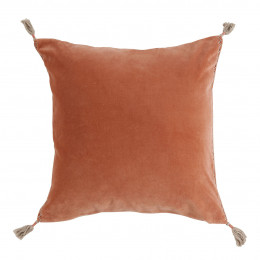 Housse de coussin MATTÉO en velours de coton et lin - Blush - 50 x 50 cm