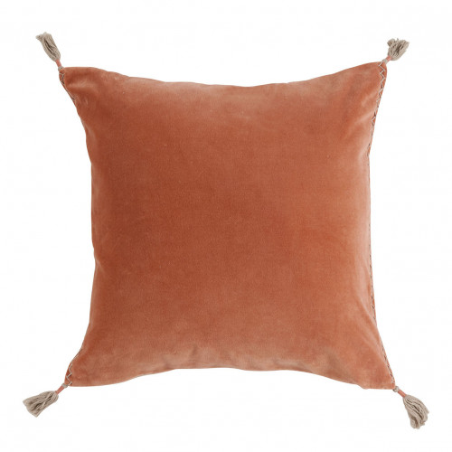 MATTÉO Cushion Cover in Cotton Velvet and Linen - Blush - 50 x 50 cm