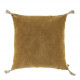 Housse de coussin MATTÉO en velours de coton et lin - Bronze - 50 x 50 cm