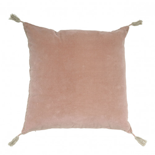 MATTÉO Cushion Cover in Cotton Velvet and Linen - Pink - 50 x 50 cm
