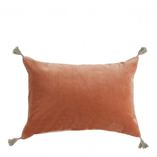 Housse de coussin MATTÉO en velours de coton et lin - Blush - 60 x 40 cm Housse de coussin MATTÉO en velours de coton et lin - Blush - 60 x 40 cm