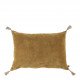 Housse de coussin MATTÉO en velours de coton et lin - Bronze - 60 x 40 cm