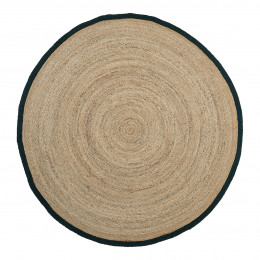 CIRCLE Round Jute Rug with Black Edge - ⌀ 200 cm