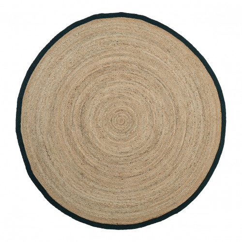 CIRCLE Round Jute Rug with Black Edge - ⌀ 200 cm
