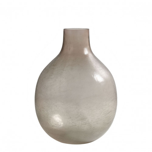JEANNE carboy vase in frosted pink glass - Small size - H. 37 cm