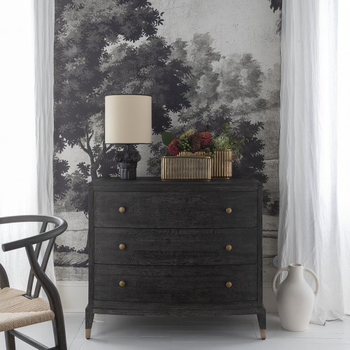 ARÈS vase in metal with aged brass finish - Large size - H. 18 cm