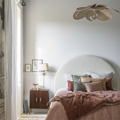 NARCISSE woven raffia pendant light